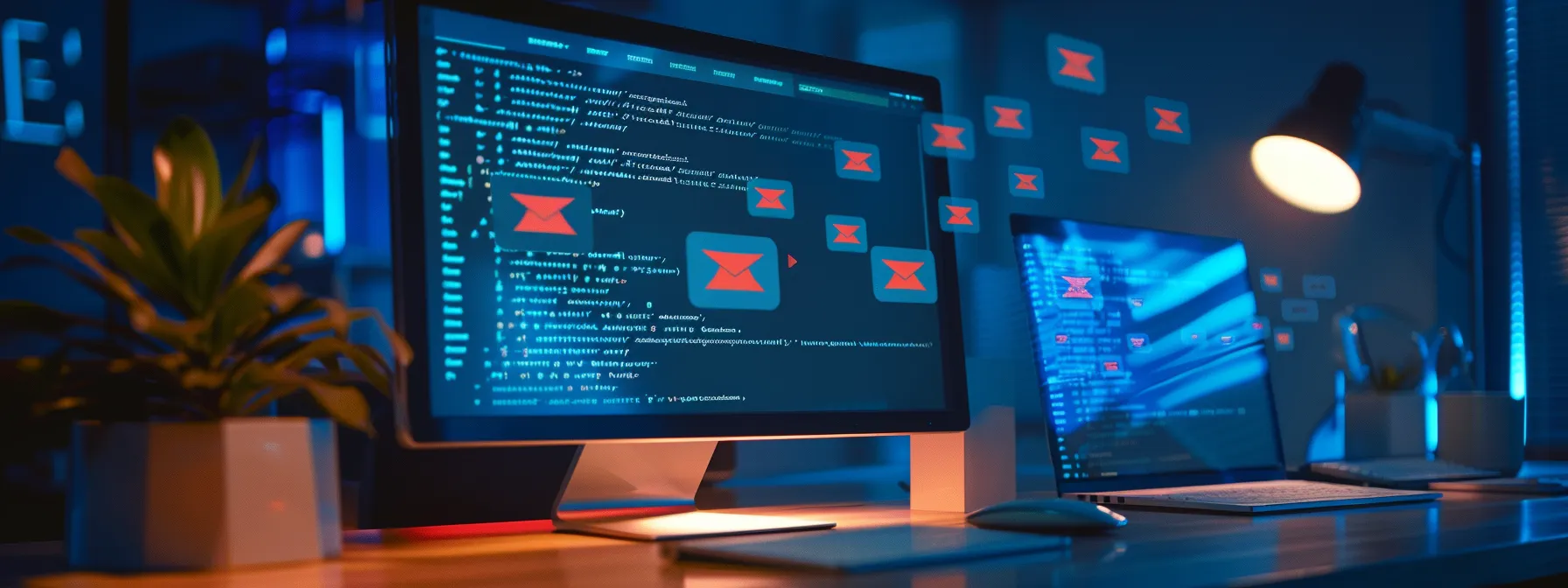a computer screen displaying a list of ai-driven email filters blocking phishing attempts.