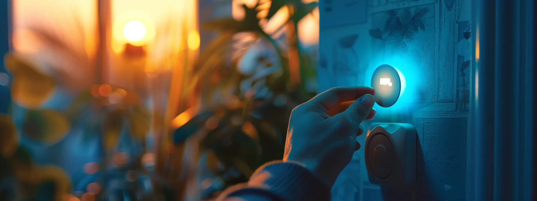 a person adjusting a smart thermostat with ease and precision.