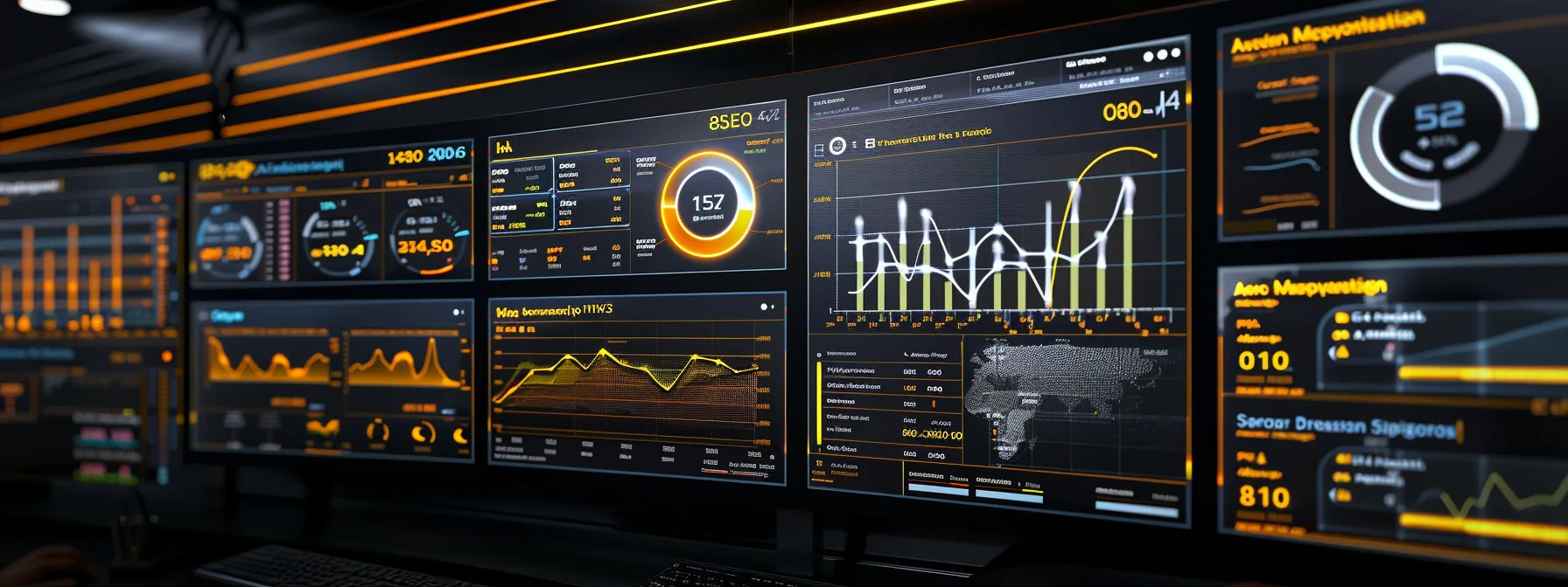 a powerful enterprise seo software dashboard illuminates data-driven insights, showcasing a sleek interface with vibrant graphs and analytics that symbolize enhanced digital visibility and strategic optimization.