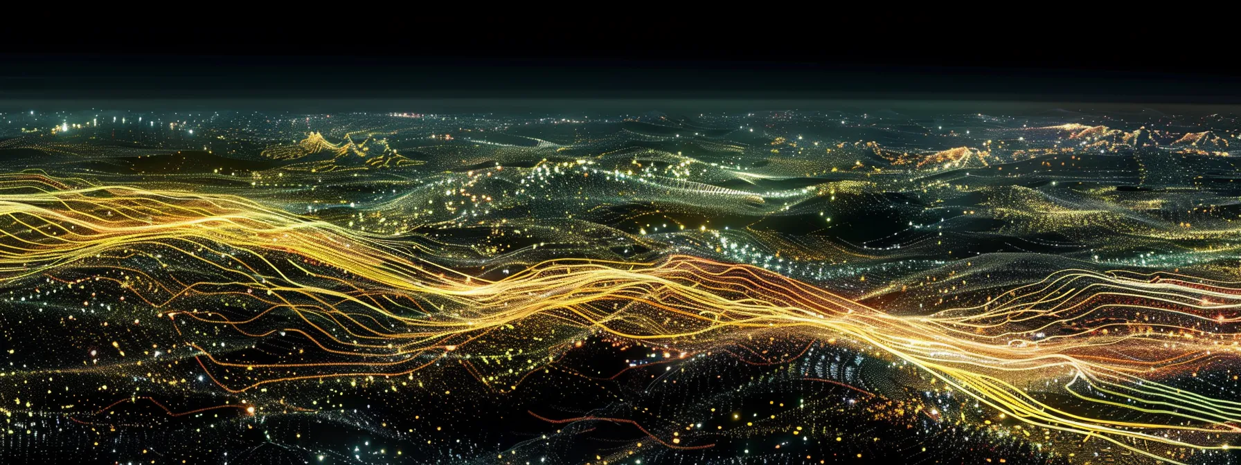 a sleek, futuristic digital landscape filled with vibrant data streams and glowing algorithms, symbolizing the powerful capabilities of otto seo in optimizing online content and understanding complex ranking dynamics.