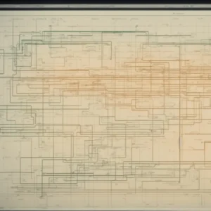 a computer screen displaying a complex flowchart that illustrates the steps of a divide and conquer algorithm.