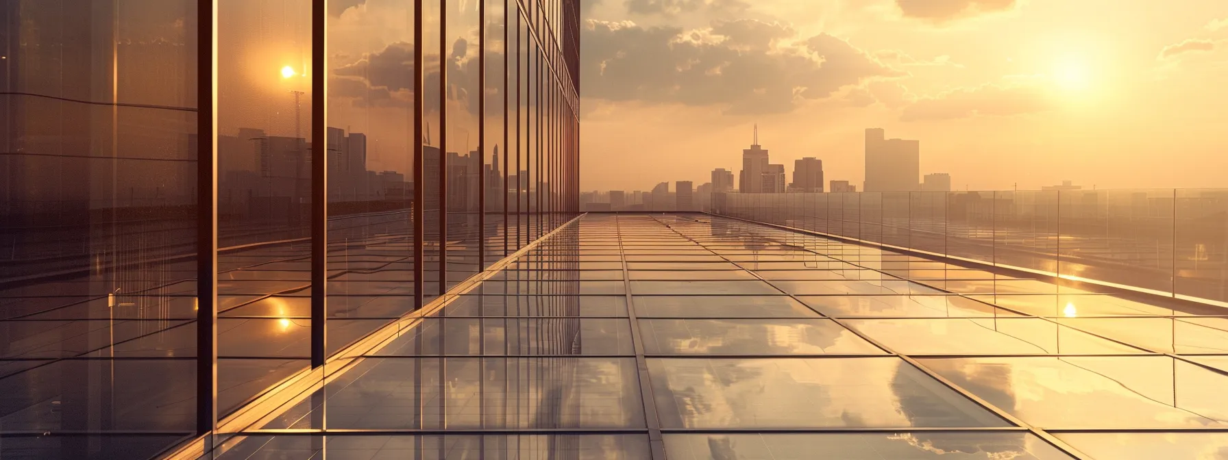 a tranquil rooftop covered in sleek solar panels glistening under the sun's rays, showcasing the environmental benefits of clean, sustainable energy.