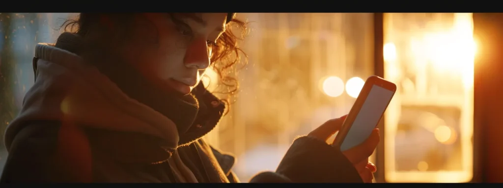 a person receiving a suspicious text message on their phone.
