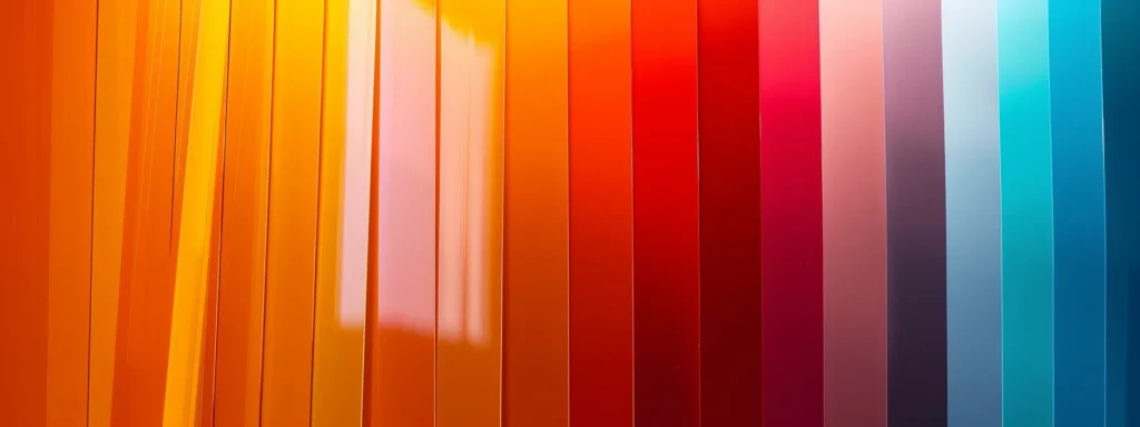 vibrant, gradient-infused color swatches arranged in a dynamic pattern.