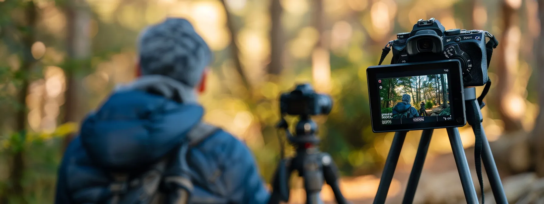 a photographer comparing different tripod heads for precision and flexibility in outdoor shoots.