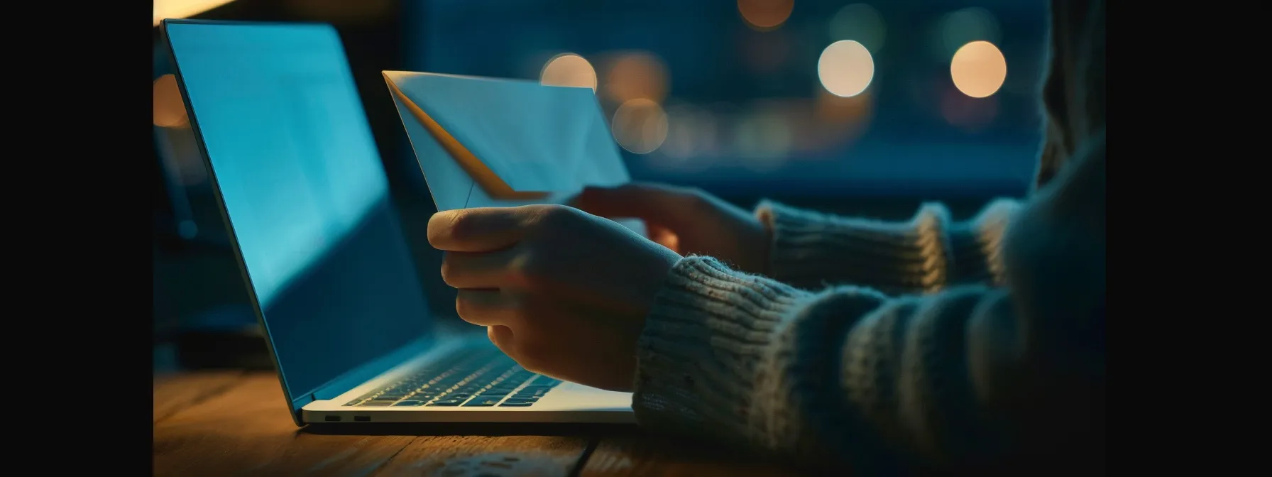 a person receiving an email requesting sensitive information from an unknown sender.