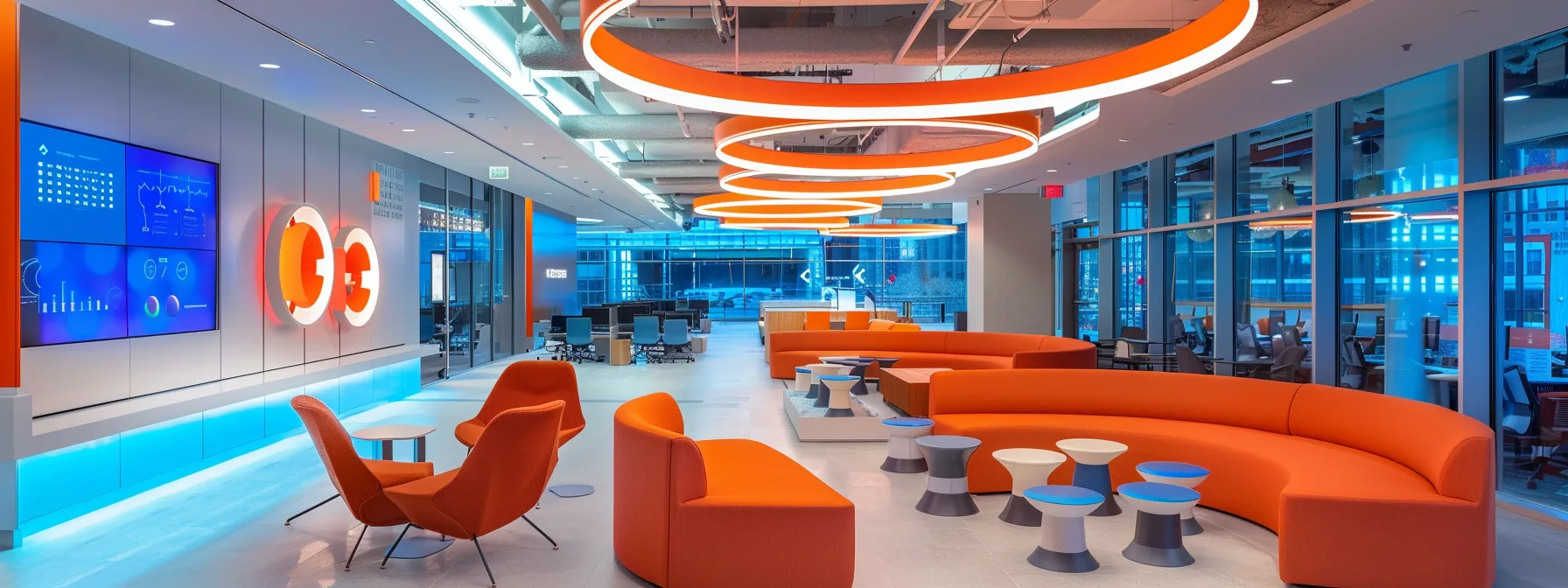 a radiant digital workspace showcases a sophisticated content management interface, where vibrant graphs and engaging visualizations illustrate the seamless integration of html creation and enterprise search capabilities, bathed in soft, ambient lighting that enhances the atmosphere of innovation and productivity.