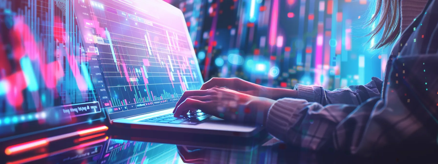 a person studying a detailed analytics report on a laptop screen, surrounded by charts and graphs showing youtube performance metrics.