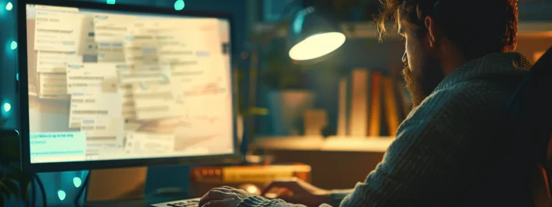 a person reviewing suspicious emails on a computer screen.