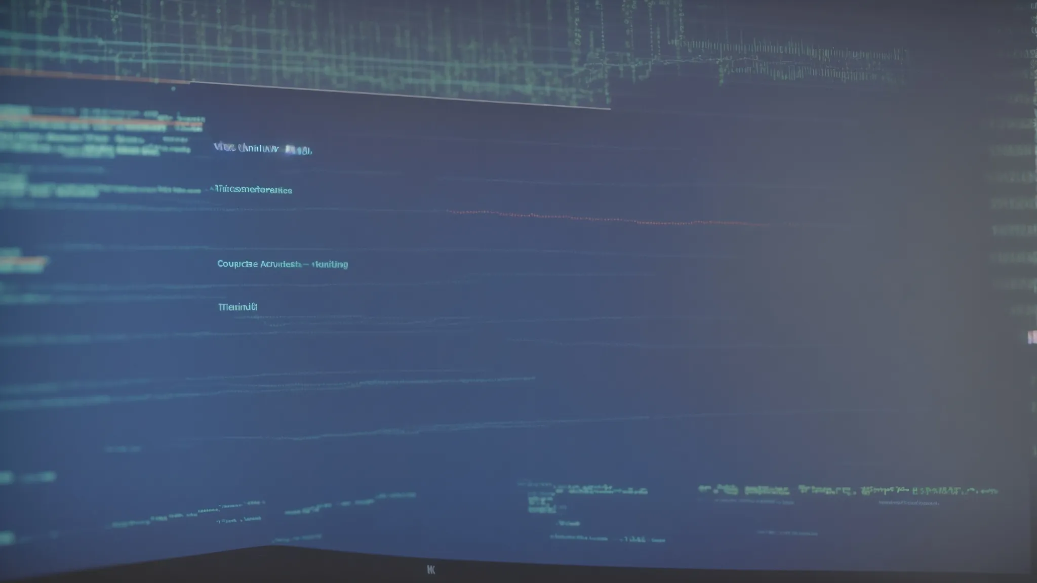 a computer screen displaying a graph with distinct sections labeled as 